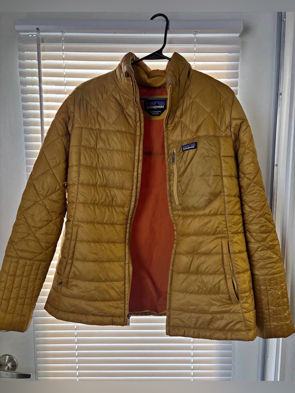 Patagonia Women's Quilted Jacket in Mustard Yellow